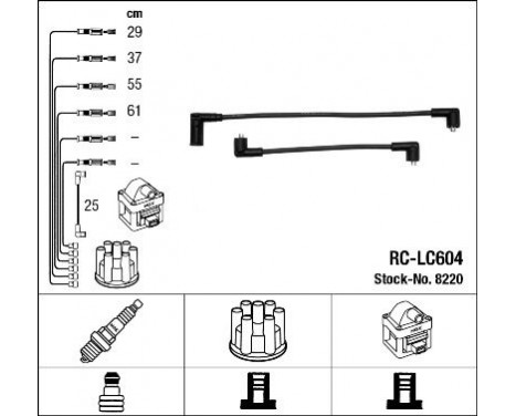 Ignition Cable Kit RC-LC604 NGK