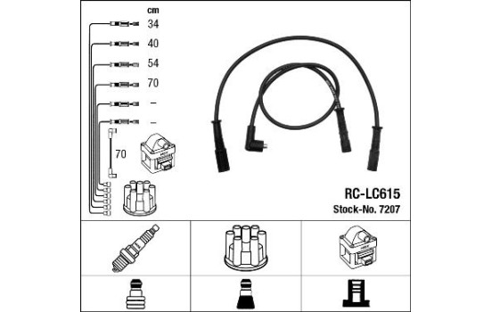 Ignition Cable Kit RC-LC615 NGK