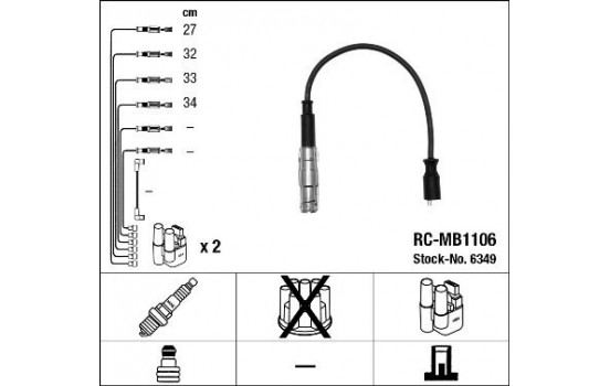 Ignition Cable Kit RC-MB1106 NGK