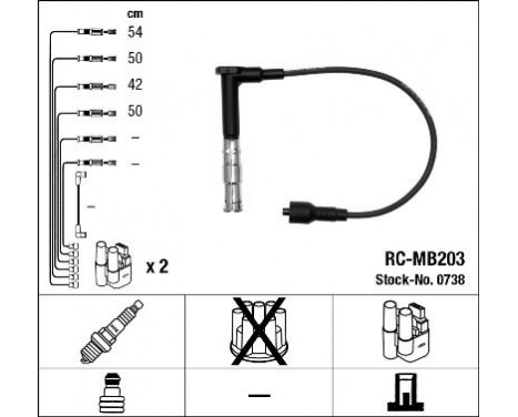 Ignition Cable Kit RC-MB203 NGK