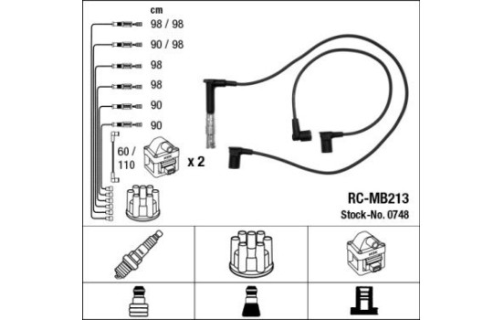 Ignition Cable Kit RC-MB213 NGK