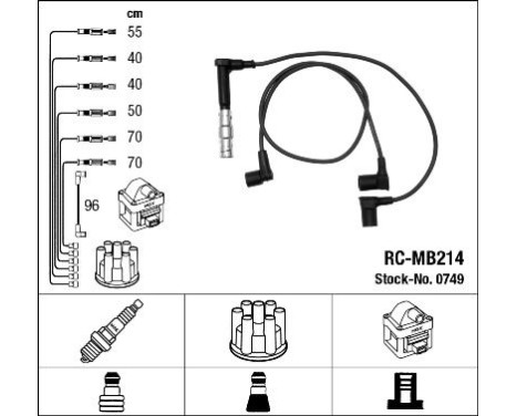 Ignition Cable Kit RC-MB214 NGK