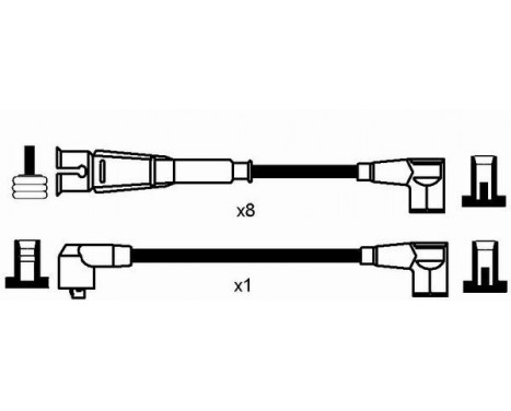 Ignition Cable Kit RC-MB216 NGK, Image 2