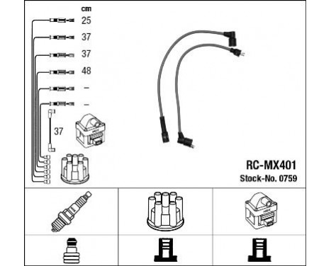 Ignition Cable Kit RC-MX401 NGK