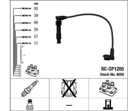Ignition Cable Kit RC-OP1205 NGK