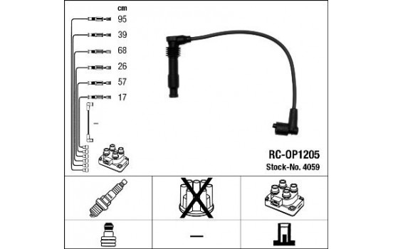 Ignition Cable Kit RC-OP1205 NGK