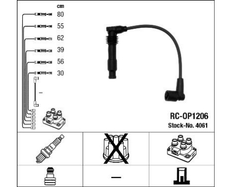 Ignition Cable Kit RC-OP1206 NGK