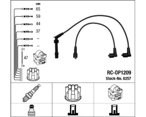 Ignition Cable Kit RC-OP1209 NGK