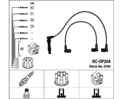 Ignition Cable Kit RC-OP204 NGK