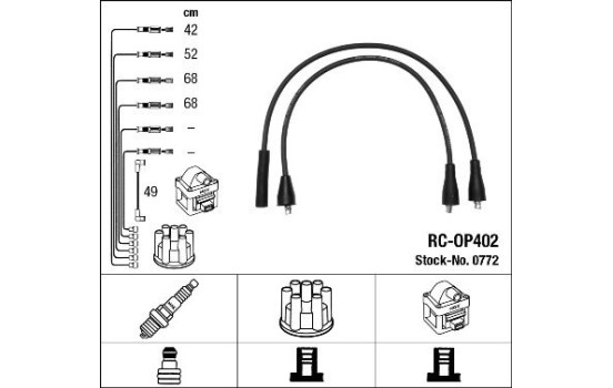Ignition Cable Kit RC-OP402 NGK
