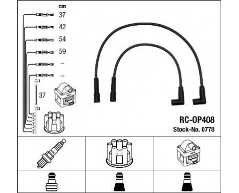 Ignition Cable Kit RC-OP408 NGK
