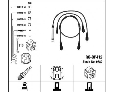 Ignition Cable Kit RC-OP412 NGK