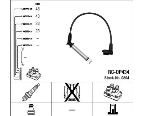 Ignition Cable Kit RC-OP434 NGK