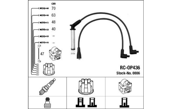 Ignition Cable Kit RC-OP436 NGK