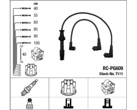 Ignition Cable Kit RC-PG609 NGK