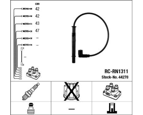Ignition Cable Kit RC-RN1311 NGK