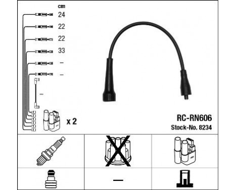 Ignition Cable Kit RC-RN606 NGK