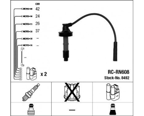 Ignition Cable Kit RC-RN608 NGK