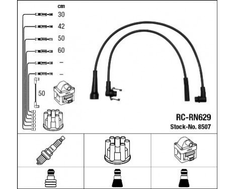 Ignition Cable Kit RC-RN629 NGK