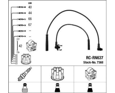Ignition Cable Kit RC-RN637 NGK