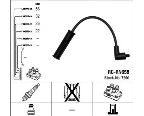 Ignition Cable Kit RC-RN658 NGK