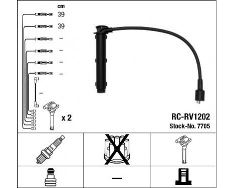 Ignition Cable Kit RC-RV1202 NGK