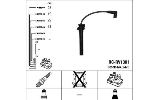 Ignition Cable Kit RC-RV1301 NGK