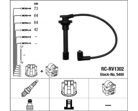Ignition Cable Kit RC-RV1302 NGK