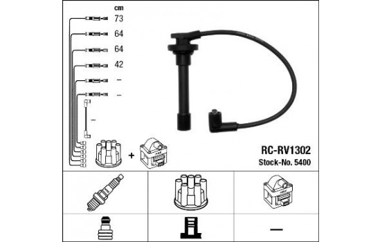 Ignition Cable Kit RC-RV1302 NGK
