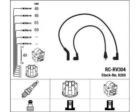 Ignition Cable Kit RC-RV304 NGK