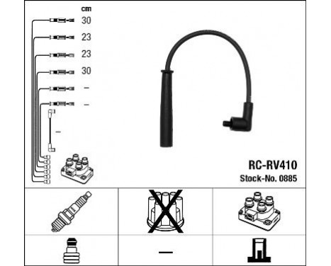 Ignition Cable Kit RC-RV410 NGK