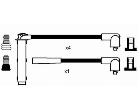 Ignition Cable Kit RC-RV415 NGK, Image 2