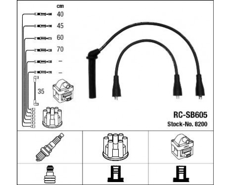 Ignition Cable Kit RC-SB605 NGK