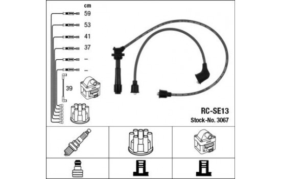 Ignition Cable Kit RC-SE13 NGK