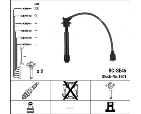 Ignition Cable Kit RC-SE45 NGK