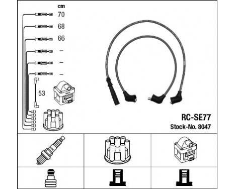 Ignition Cable Kit RC-SE77 NGK