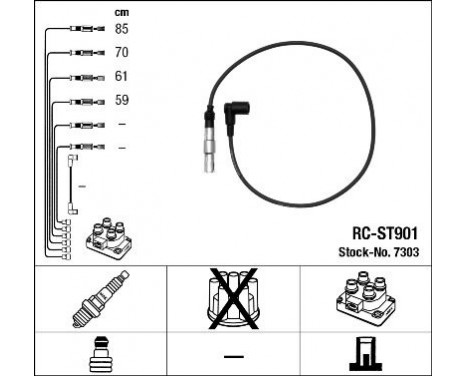 Ignition Cable Kit RC-ST901 NGK