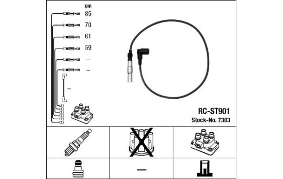 Ignition Cable Kit RC-ST901 NGK