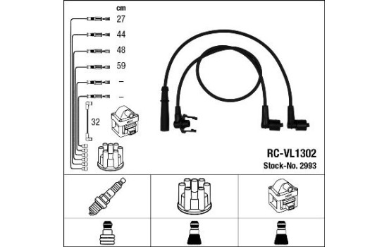 Ignition Cable Kit RC-VL1302 NGK