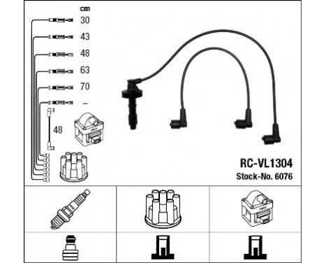 Ignition Cable Kit RC-VL1304 NGK, Image 2