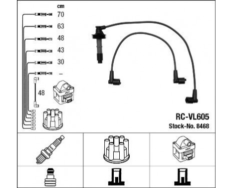 Ignition Cable Kit RC-VL605 NGK