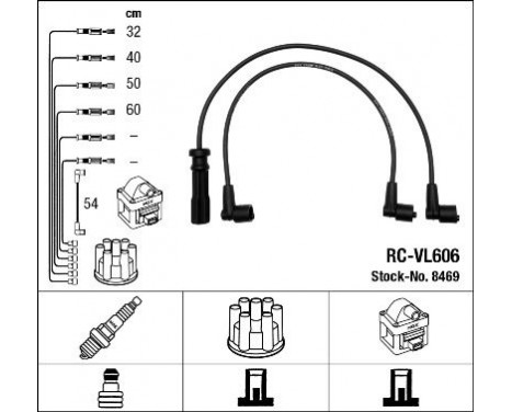 Ignition Cable Kit RC-VL606 NGK