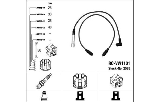 Ignition Cable Kit RC-VW1101 NGK