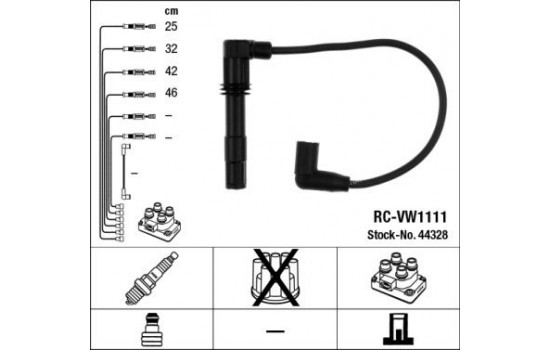 Ignition Cable Kit RC-VW1111 NGK