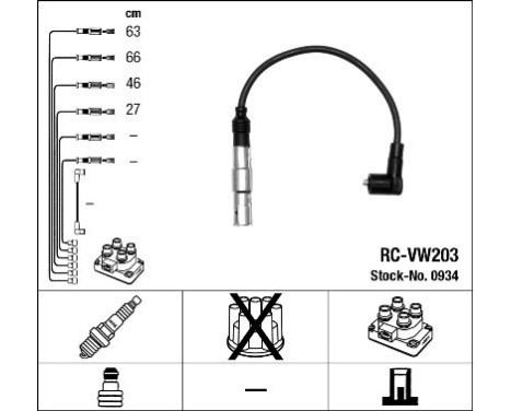 Ignition Cable Kit RC-VW203 NGK