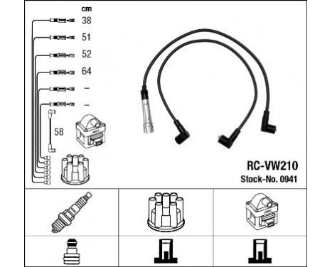 Ignition Cable Kit RC-VW210 NGK