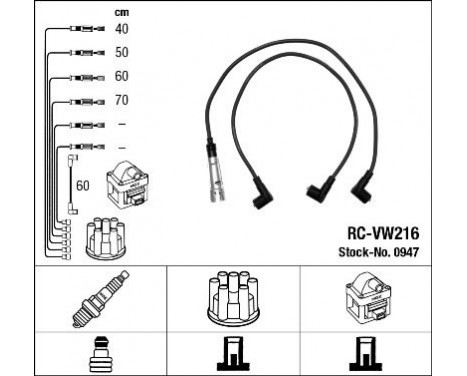 Ignition Cable Kit RC-VW216 NGK