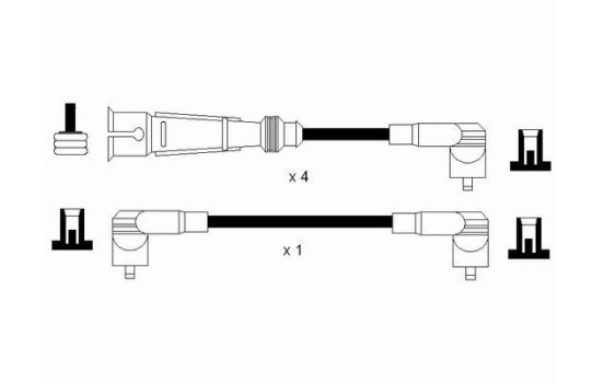Ignition Cable Kit RC-VW216 NGK, Image 2