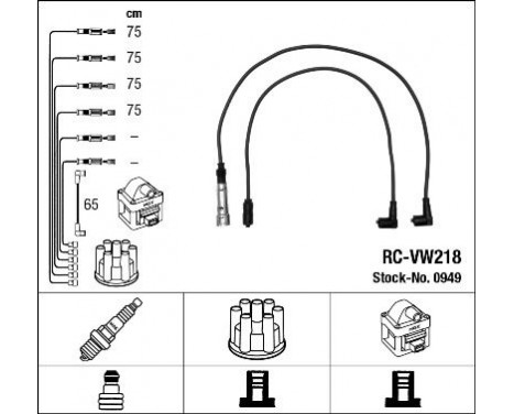 Ignition Cable Kit RC-VW218 NGK