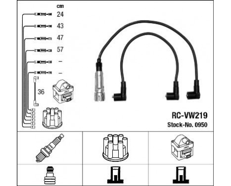 Ignition Cable Kit RC-VW219 NGK